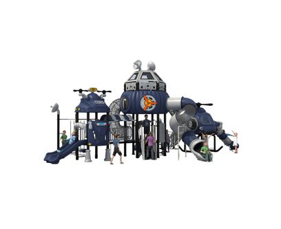 Complex de joaca pentru copii de metal Space Base 7, exterior, 3-15 ani, 1330x700x520 cm