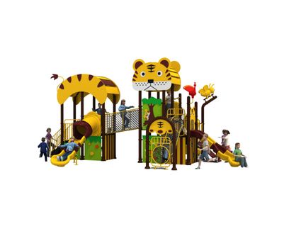 Complex de joaca pentru copii de metal Tiger, exterior, 3-15 ani, 910x680x430 cm