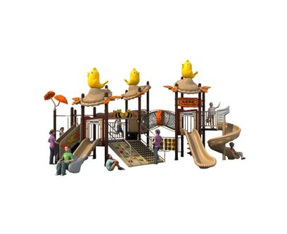 Complex de joaca pentru copii de metal Tree House 7, exterior, 3-15 ani, 770x710x450 cm