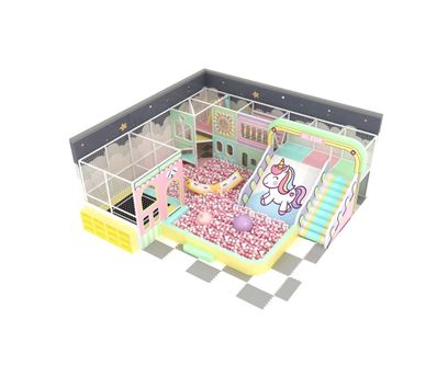 Loc de joaca modular de interior pentru copii Unicorn, 3-12 ani