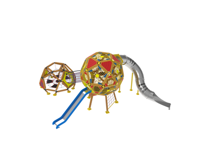Loc de joaca din lemn pentru copii Arhimede 4, exterior, 5-16 ani, 870x680x450 cm