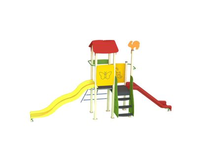 Loc de joaca de exterior Happy Nature model 27, 2-6 ani, 450x186x240 cm