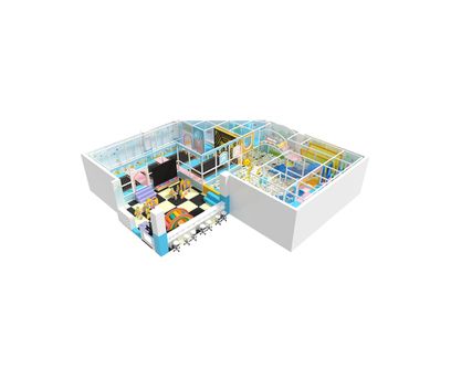 Loc de joaca modular de interior pentru copii modular Cheer Land 70 mp, 3-12 ani