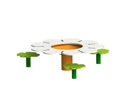 Masa de joaca cu nisip model Flower Table, exterior, 3-12 ani, 126x118x37 cm