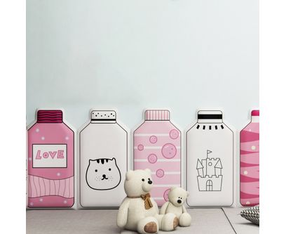 Panou de perete Soft Play cu burete, model Sticlute, pentru locuri de joaca de interior