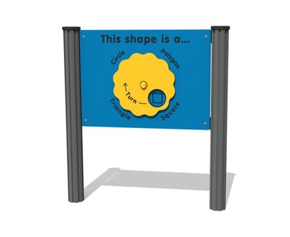 Panou interactiv Shapes pentru copii, +2 ani, 80x120 cm, plastic HDPE, albastru