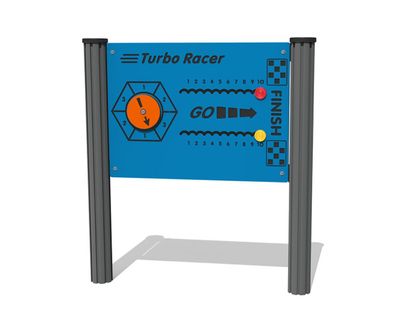 Panou interactiv pentru copii Turbo Racer, 2+ ani, 120x80 cm, albastru