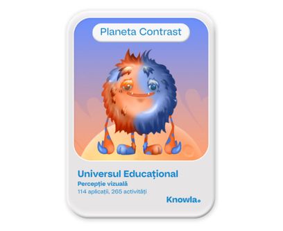 Planeta Contrast - Pachet educational Knowla pentru perceptie vizuala si orientare spatiala