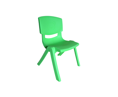 Scaun mare de gradinita de interior pentru copii, plastic, 43x40x76 cm, 3-10 ani, verde