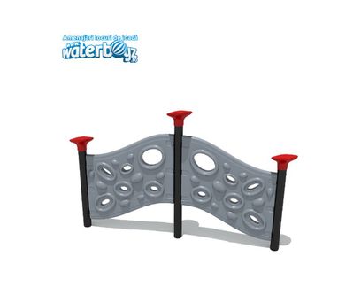 Sistem de catarare dublu pentru copii de exterior Model 1, 3-12 ani, 300x30x190 cm, metal si plastic LLDPE