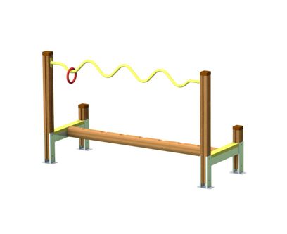 Sistem de echilibru pentru copii Wave Balance, exterior, 3–12 ani, 201×75×122 cm