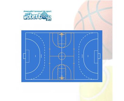 Multi-sport court with rubber surfacing