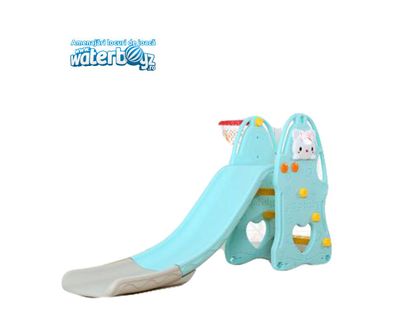 Slide with basket hoop