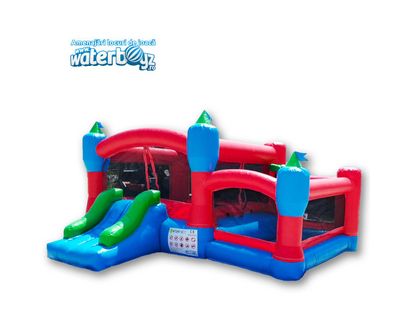 Inflatable Slide with Bouncer and Ball Pool