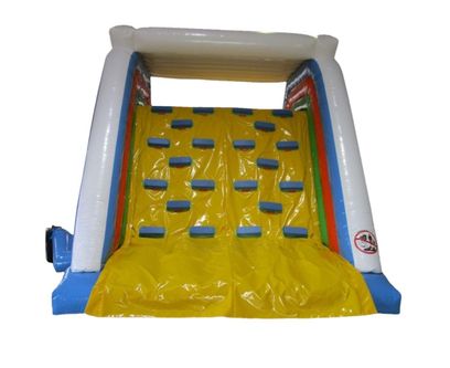 Inflatable slide with climbing wall