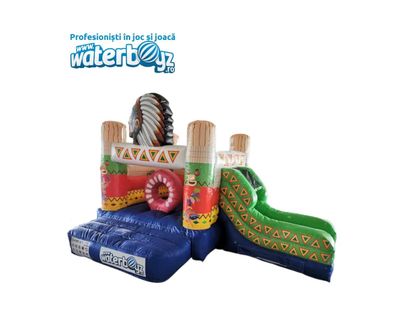 Tobogan gonflabil profesional Indian Journey cu o panta