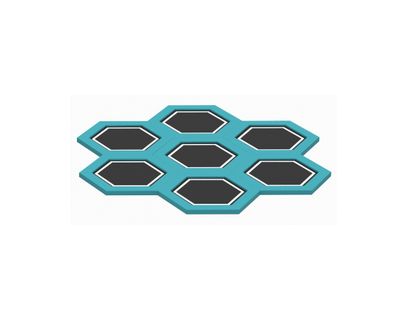 Trambulina modulara elastica pentru interior Hexagon