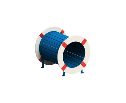 Tunel Lifebelt Toddler, 0-3 ani, 98x99x102 cm, lemn, albastru
