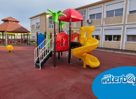 Arranging outdoor playground Mircea Voda Kindergarten, Calarasi