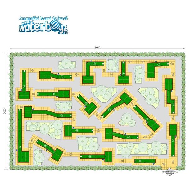 Amenajare teren minigolf 18 holes
