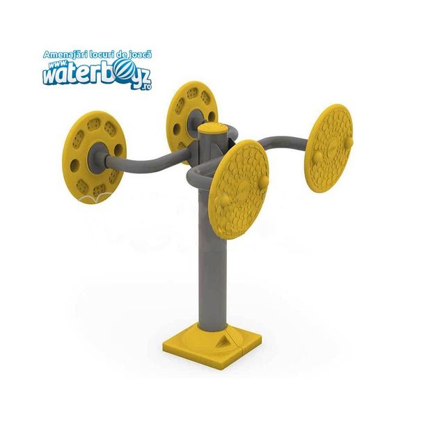 Aparat de fitness pentru brate dublu Model 3 pentru exterior, 110x80x120 cm, metal si plastic LLDPE