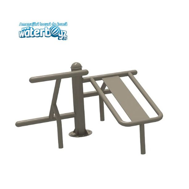 Aparat fitness pentru persoane cu dizabilitati Model 9, exterior, metal si plastic LLDPE