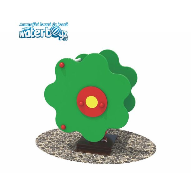 Balansoar pe arc pentru copii Floricica, 1-4 ani, 72x39x51 cm, metal si plastic HDPE, verde