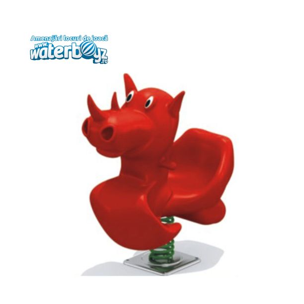 Spring Rider Funny Rhino Red