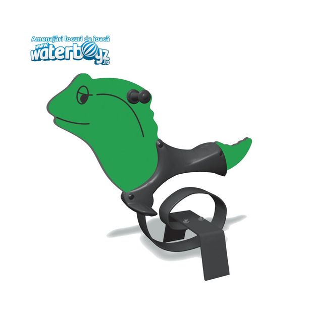 Balansoar pe arc pentru copii Modern Soparla, 1-4 ani, metal si plastic HDPE, verde