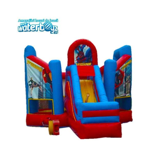 Castel gonflabil profesional Spiderman, 600x400x500 cm