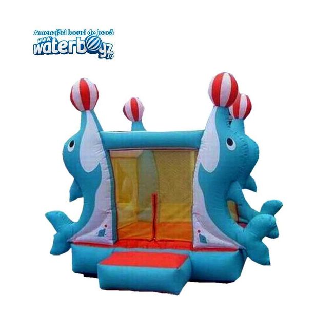 Castel gonflabil profesional cu Delfini, +3 ani, 600x400x600 cm