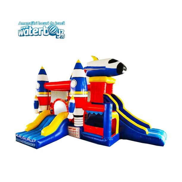 Castel gonflabil profesional Racheta, +3 ani, 485x320x300 cm