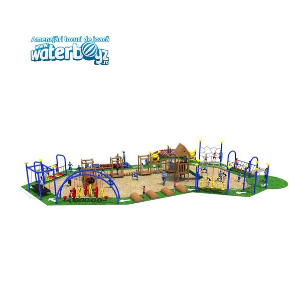 Spatiu de joaca tip Competitie cu obstacole Climb Around pentru copii, 3-12 ani