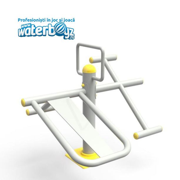 Double fitness machine for back muscles and abdomen