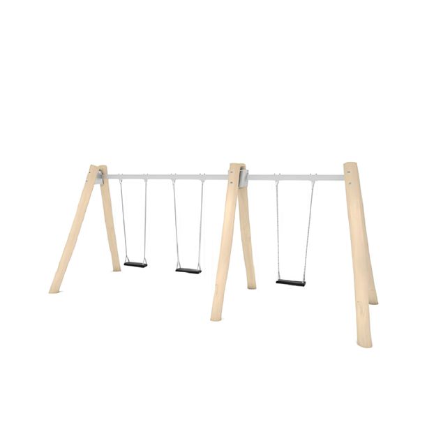 Leagan pentru copii din lemn Robinia Parc 6, 1-14 ani, 556x207x238 cm