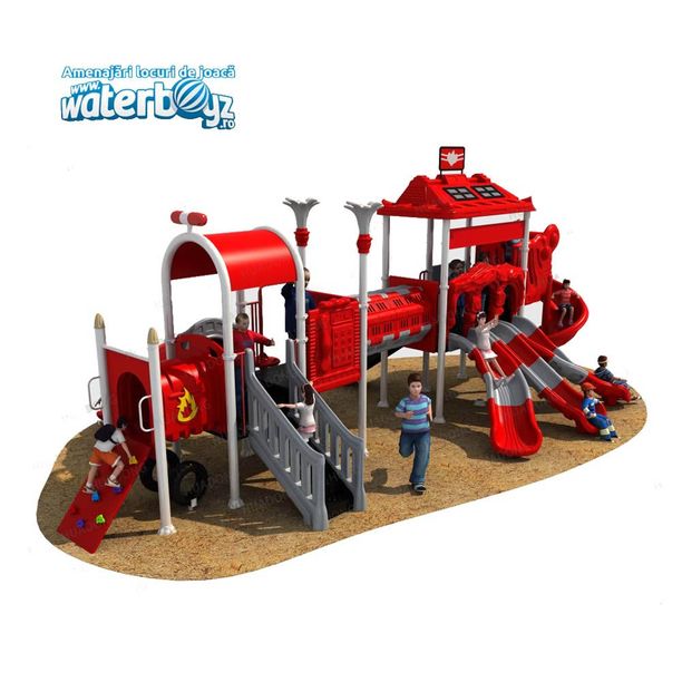 Complex de joaca pentru copii de metal Fire Control 7, exterior, 3-12 ani