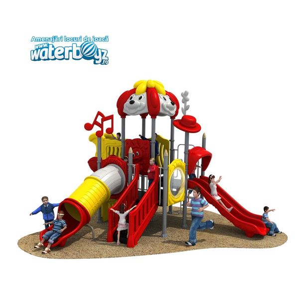 Complex de joaca pentru copii de metal Puppy Land 11, exterior, 3-12 ani, 680x530x440 cm