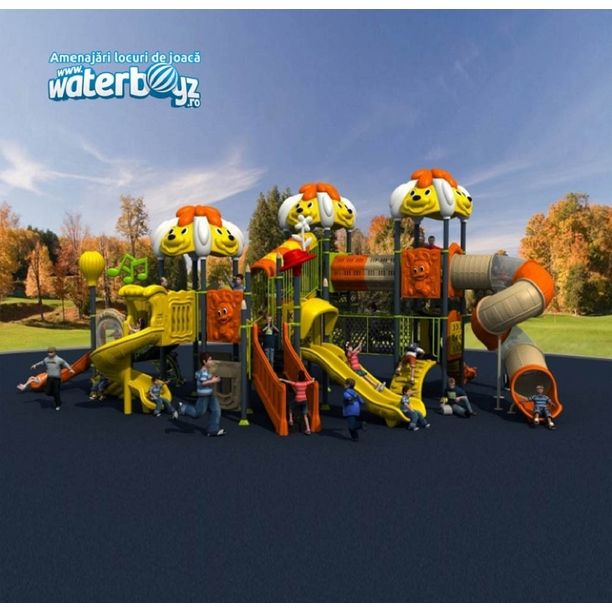 Complex de joaca pentru copii de metal Puppy Land 2, exterior, 3-12 ani