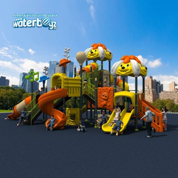 Complex de joaca pentru copii de metal Puppy Land 5, exterior, 3-12 ani