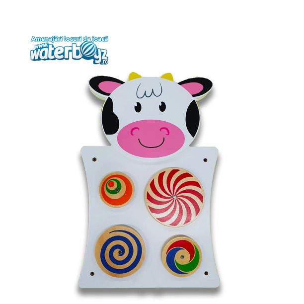 Panou interactiv de perete pentru copii Model 1, 55x36x3 cm, 0-3 ani