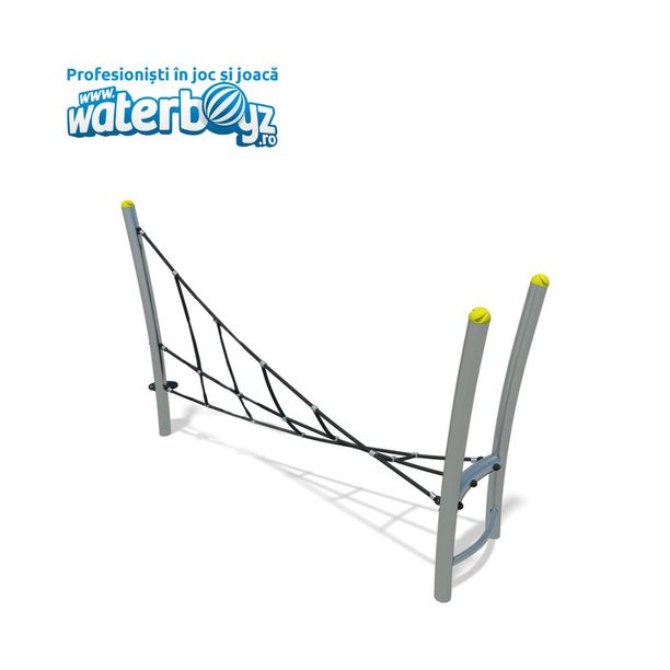 Sistem de catarare pentru copii de exterior Bridge, 3-12 ani, 240x70x150 cm, metal