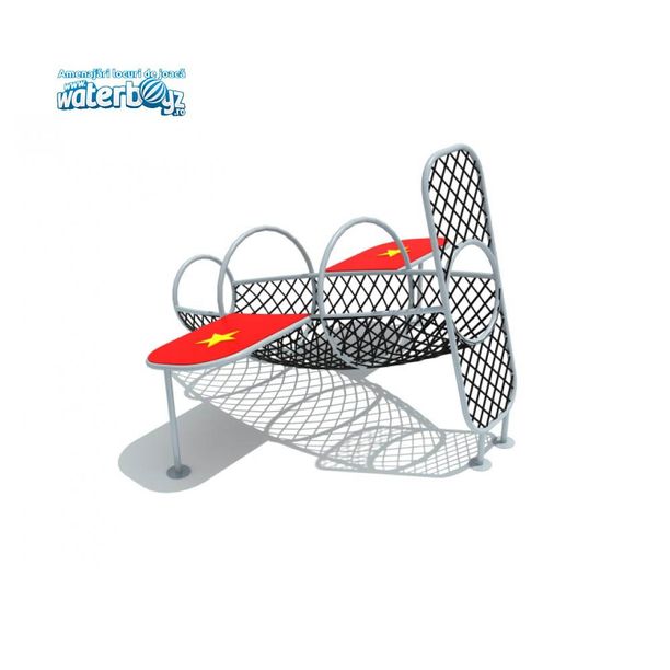 Sistem de catarare pentru copii de exterior Model Avion, 3-12 ani, metal