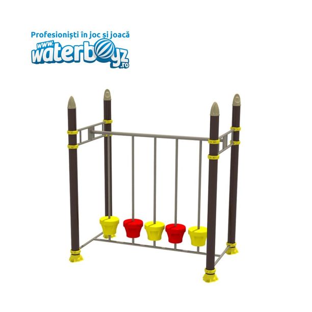 Sistem de catarare pentru copii de exterior Model 3, 3-12 ani, 220x135x230 cm, metal si plastic LLDPE