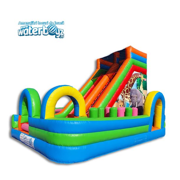 Animals World Inflatable Slide