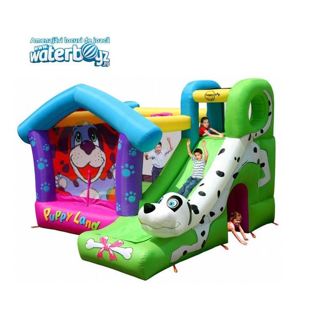 Tobogan gonflabil profesional Puppy Land cu o panta