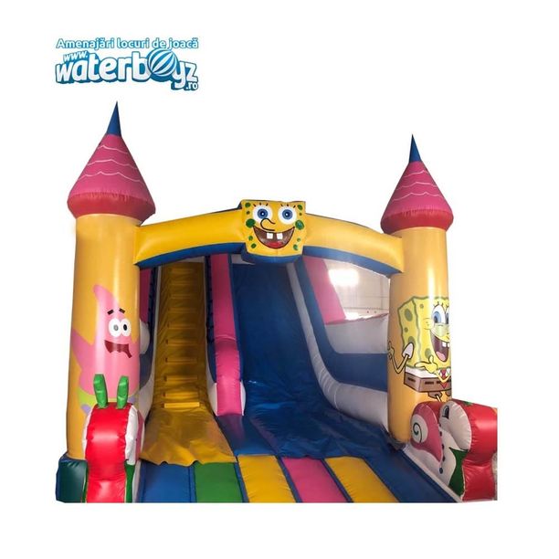Tobogan gonflabil profesional Sponge BOB cu o panta