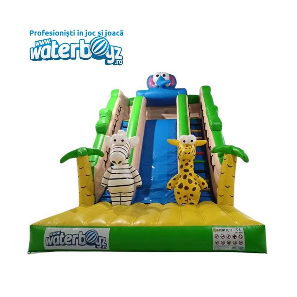 Tobogan gonflabil profesional Zoo 1 cu o panta