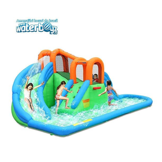 Tobogan gonflabil profesional cu apa Crazy Water Slide