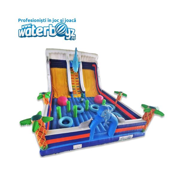 Tobogan gonflabil profesional Ocean Life cu doua pante