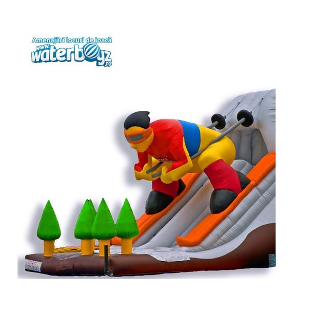 Tobogan gonflabil profesional Super Ski cu doua pante